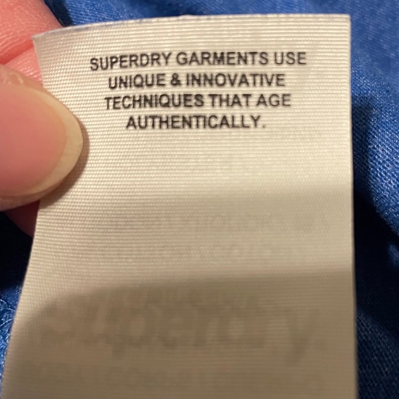 SuperDry “Record Shop” ladies blue tee sz L - Picture 7 of 9